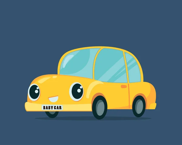 Desenhos Animados Infantil Bebê Estilo Brinquedo Veículo Carro Passageiro Ilustração — Vetor de Stock