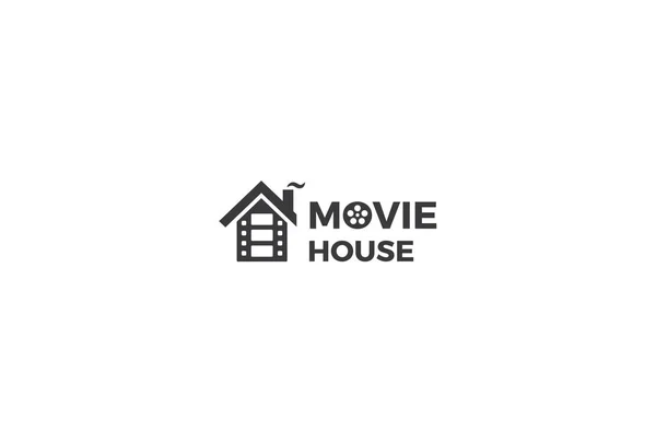Design Logotipo Movie House — Vetor de Stock