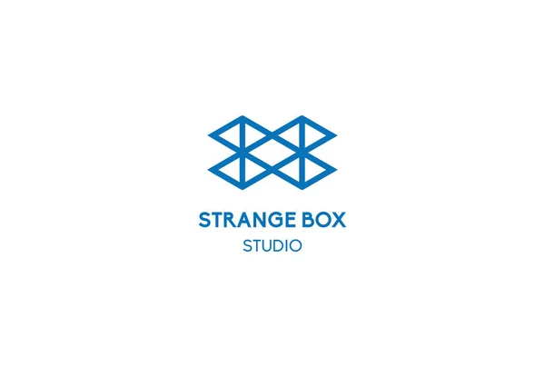 Diseño Del Logotipo Strange Box Studio — Vector de stock