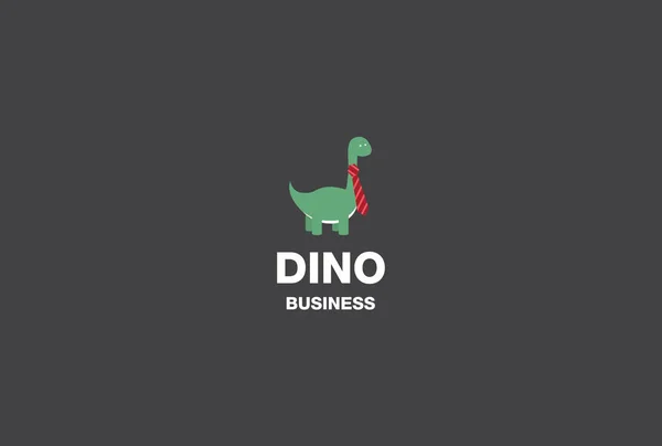 Logo Design Dino Business — Stock Vector