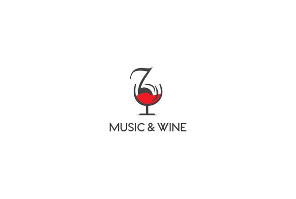 Logo Design Musik Und Wein lizenzfreie Stockvektoren