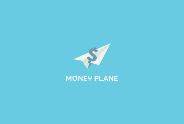 Logo Design Geldflugzeug Stockillustration