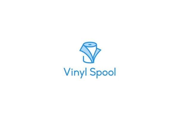 Logo Concept Vinyl Spool — Stock Vector