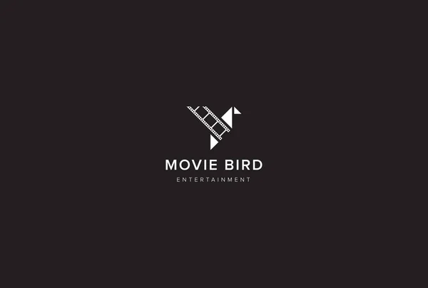 Дизайн Логотипа Movie Bird — стоковый вектор