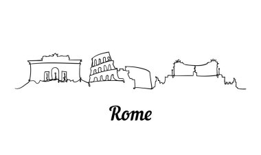 Bir çizgi stili Roma kroki çizim