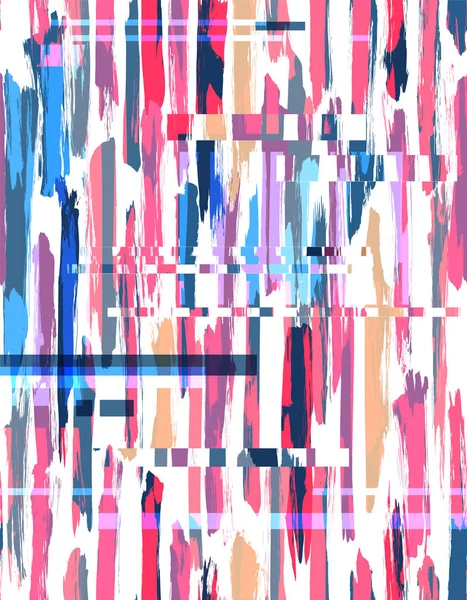 シームレスな抽象パターンのベクトルを使った手作りブラシ ストローク 明るいモダンな背景 — ストックベクタ