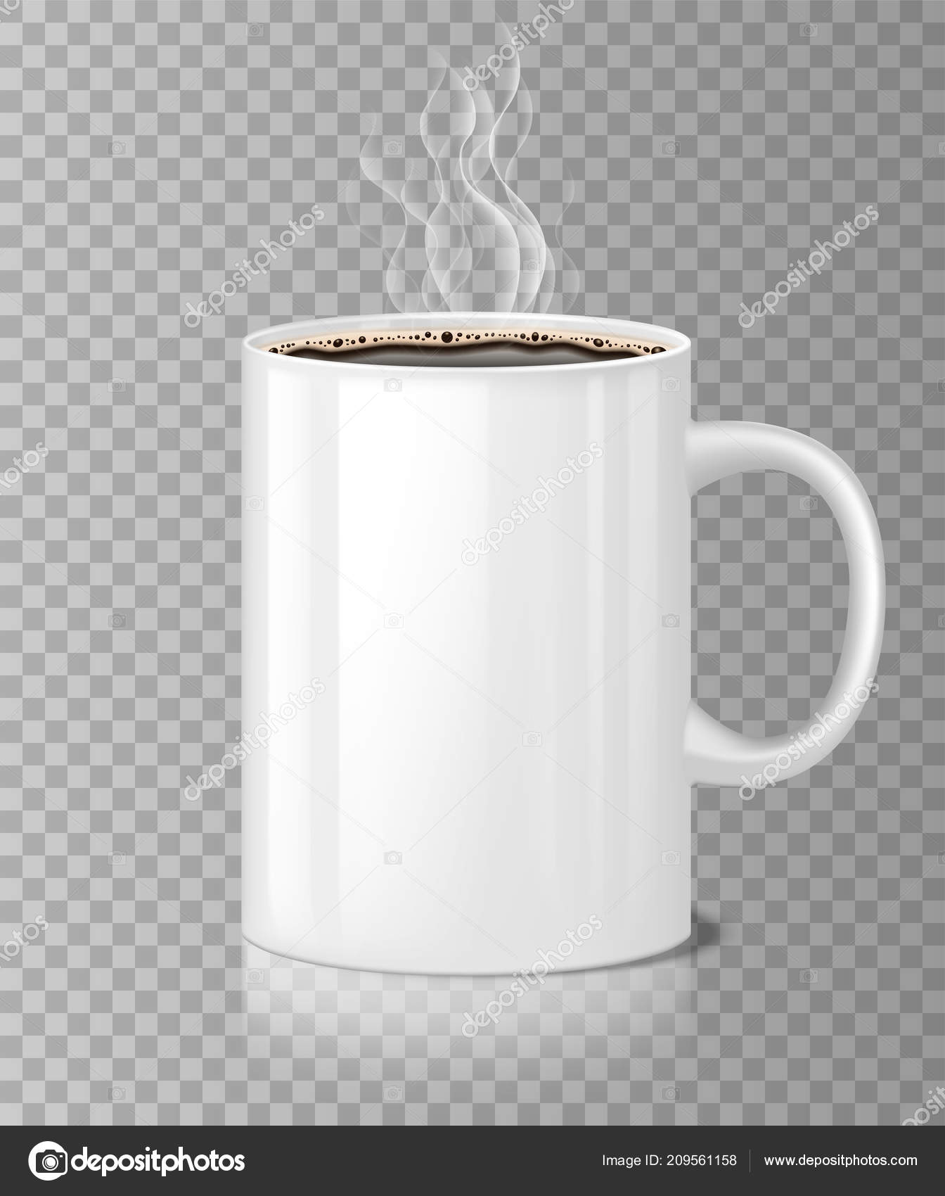 Download Coffee Or Tea Cup Mockup With White Steam Isolated Black Coffee In Ceramic Cup Morning Blank Realistic Mug Vector Illustration Vector Image By C Sergey 85 Vector Stock 209561158