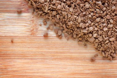 Tahtada hazır kahve. Şablon ve arkaplan