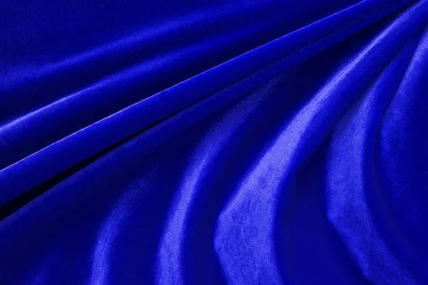 Deep Blue Velvet Close Background Texture — Stock Photo, Image