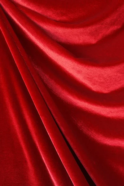 Terciopelo Rojo Cerca Fondo Textura — Foto de Stock