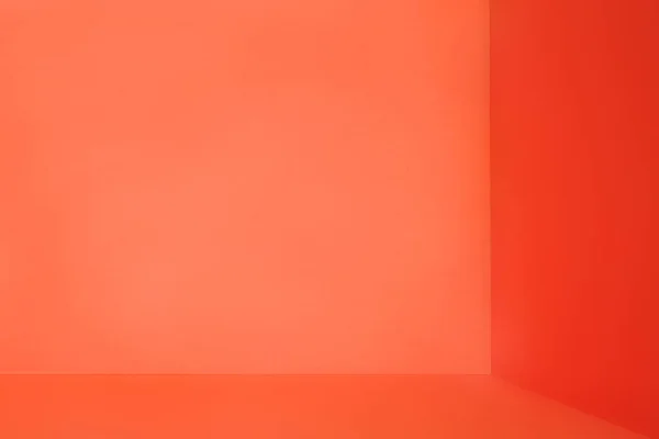 Άδειο Πορτοκαλί Δωμάτιο Γωνία Μινιμαλιστική Έννοια Χώρου — Φωτογραφία Αρχείου