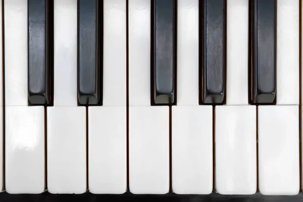 Ключи Пианино Закрываются Вид Сверху — стоковое фото