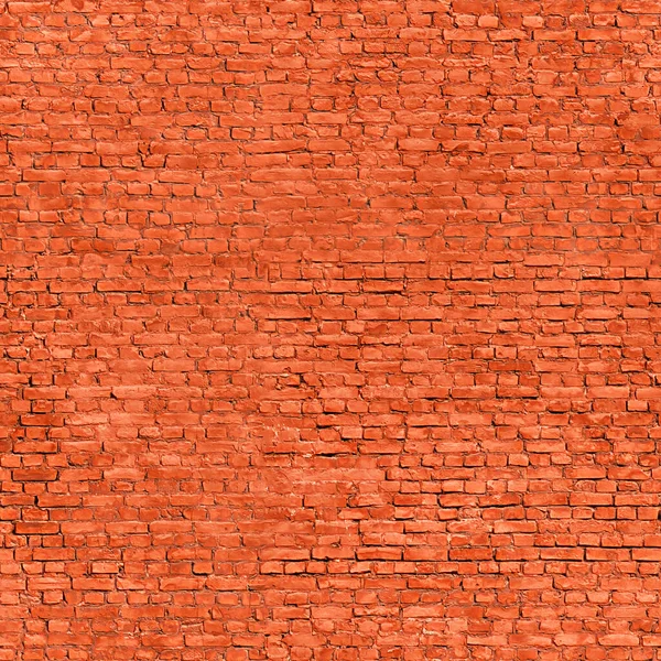 Büyük kırmızı tuğla duvar. Grunge kusursuz doku ve arkaplan
