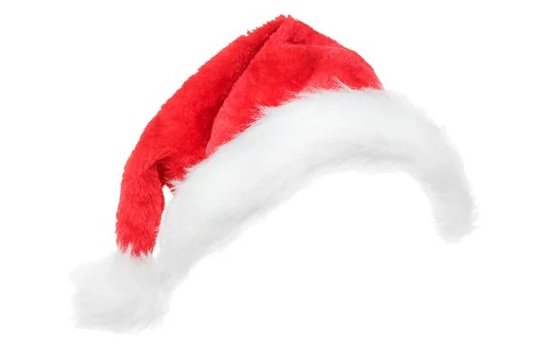 红色圣诞帽模板 与白种人隔离 — 图库照片