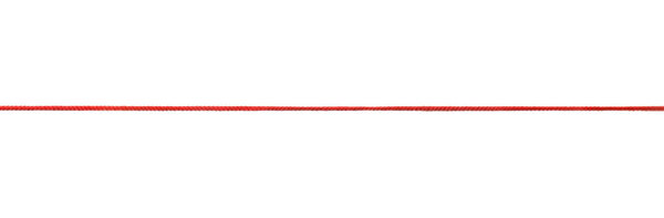 Long straight red rope isolated on white