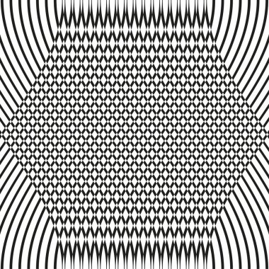 Soyut altıgen desen. Geometrik yarım ton dokusu. Siyah ve beyaz çizgiler. Optik şebeke arka planı. EPS 10.