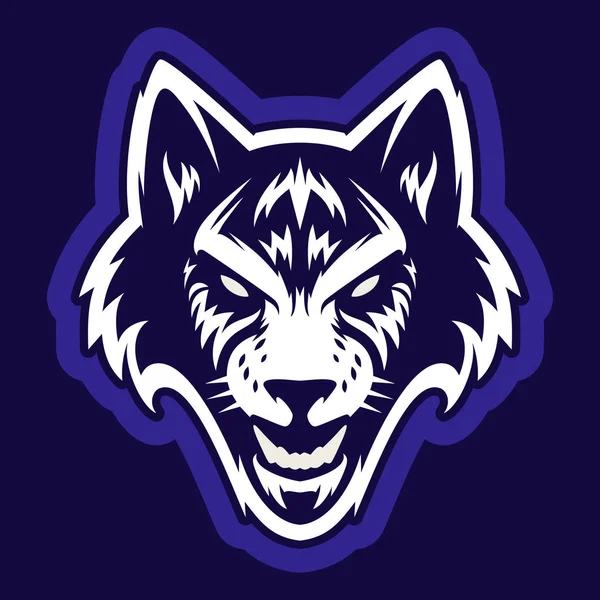 Logo Kepala Serigala Bagus Untuk Logotypes Olahraga Dan Maskot Tim - Stok Vektor