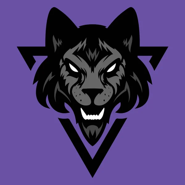 Wolf Head Logotyp Bra För Sport Logotyper Och Team Maskotar — Stock vektor