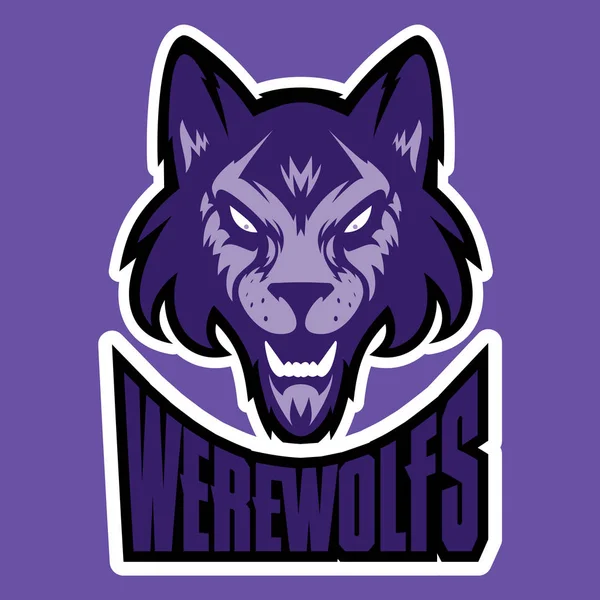 Wolf Hoofd Logo Zeer Geschikt Voor Sport Logo Team Mascottes — Stockvector