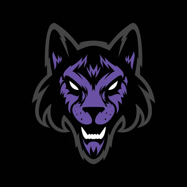 Wolf Hoofd Logo Zeer Geschikt Voor Sport Logo Team Mascottes — Stockvector