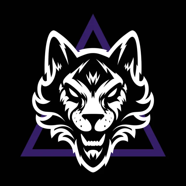 Wolf Hoofd Logo Zeer Geschikt Voor Sport Logo Team Mascottes — Stockvector