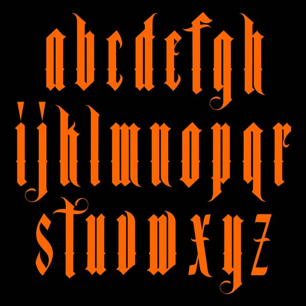 Vektor Moderne Gotisk Alfabet Vintage Skrifttype Typografi Til Etiketter Overskrifter – Stock-vektor