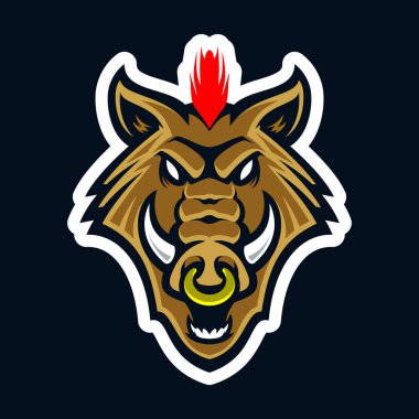 Yaban domuzu baş maskotu