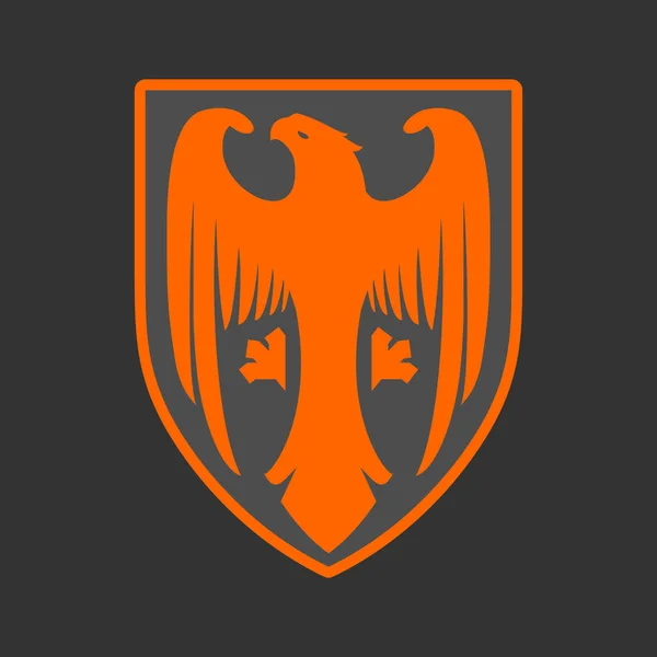 Diseño Creativo Del Logotipo Pheonix Eagle Heraldic Shield — Vector de stock