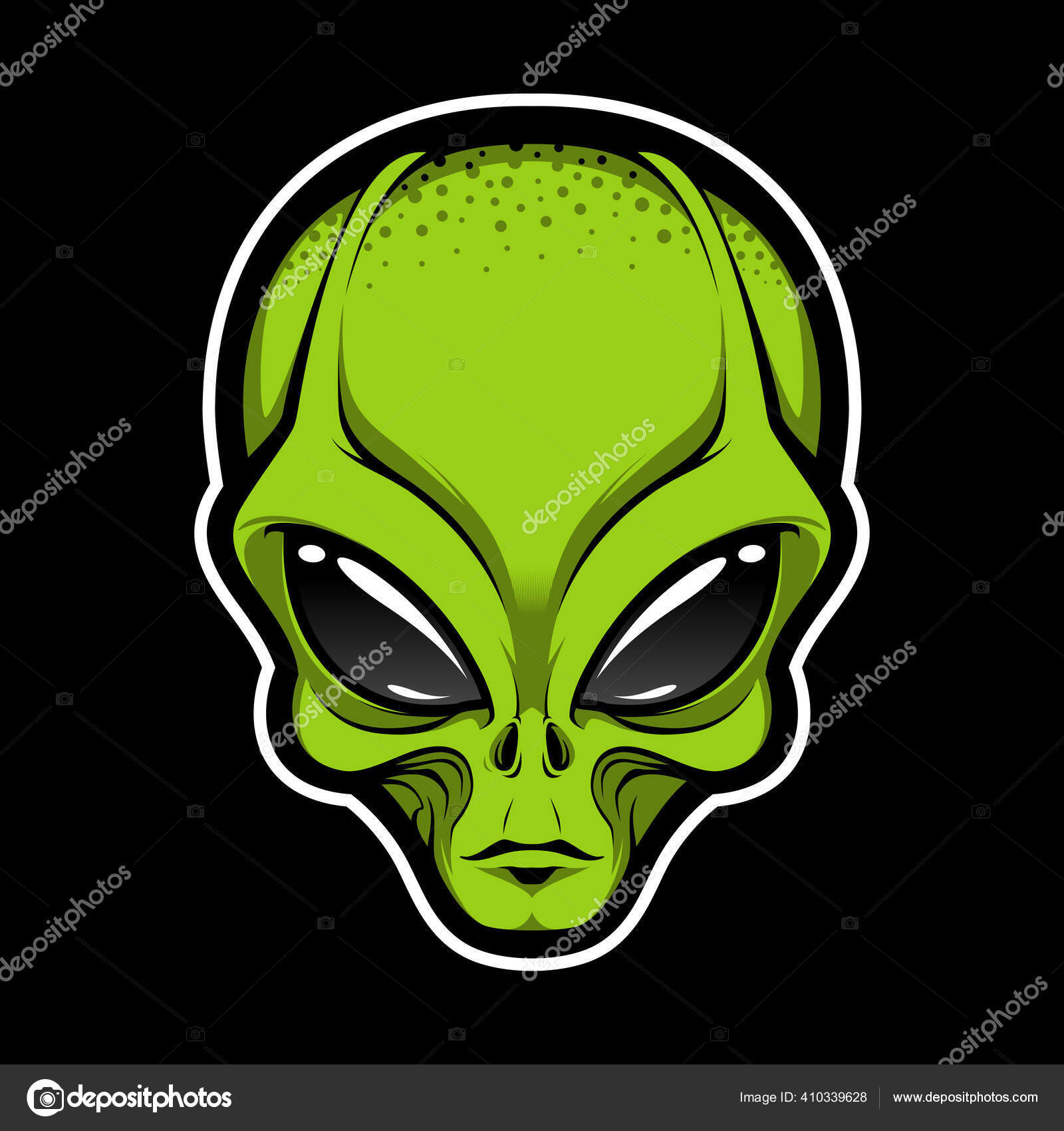Cara de alien imágenes de stock de arte vectorial | Depositphotos