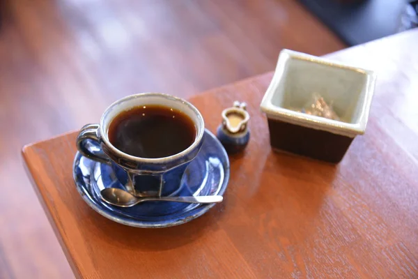 Black Coffee Kalpa Table — Stock Photo, Image