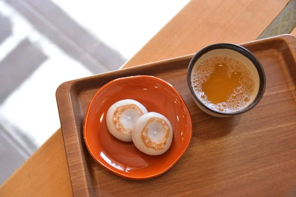 Japonské Cukroví Čaj Set — Stock fotografie