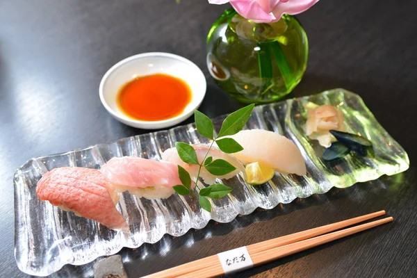 Comida Tradicional Japonesa Vista Perto — Fotografia de Stock