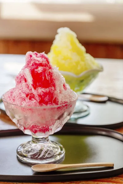 Japanese shaved ice, close up view