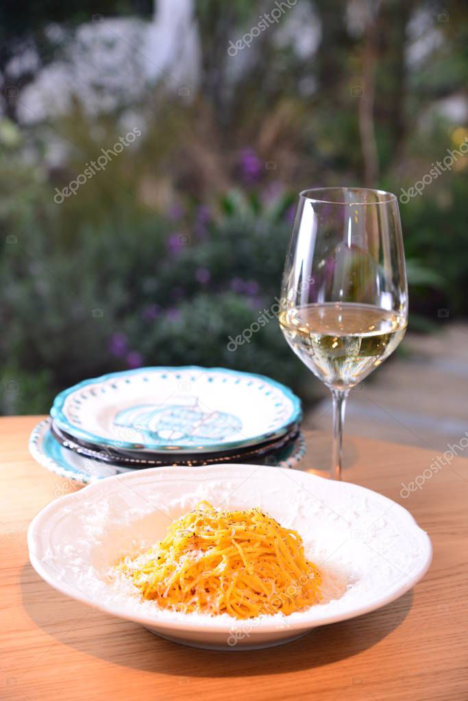 Traditional Japanese food on table