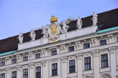 Hofburg Wien'in düşük açılı görünümü, Viyana, Avusturya