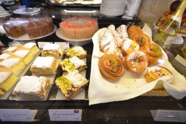 Çölün yakın çekim, Cafe Central, Viyana, Avusturya