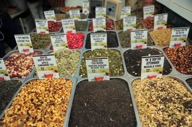 Mahane Yehuda Pazarında Çay