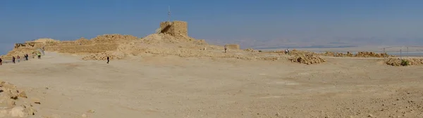 Vista Panorâmica Deserto Masada — Fotografia de Stock