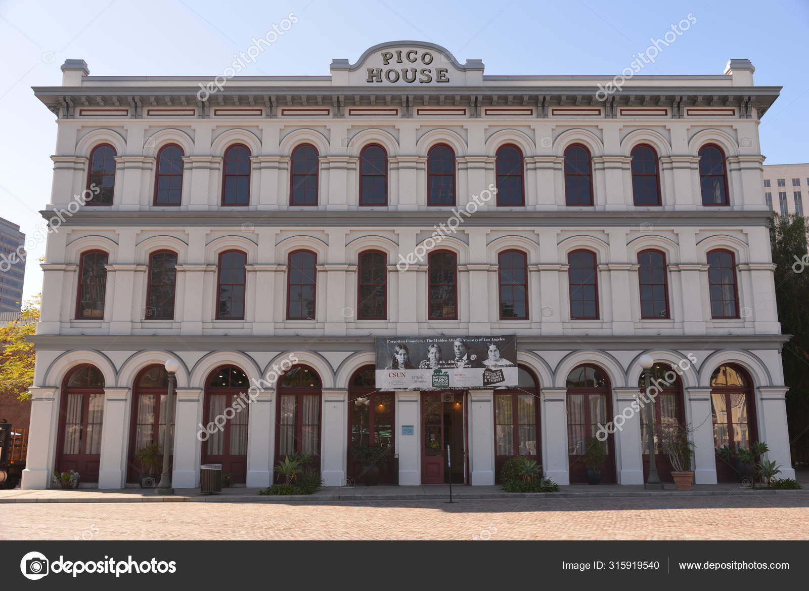 Pico House Historic Building Los Angeles California Stock Editorial