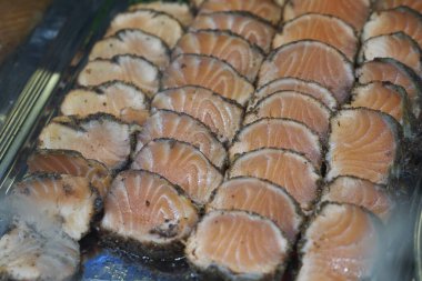 Taze deniz ürünlerini kapatın.