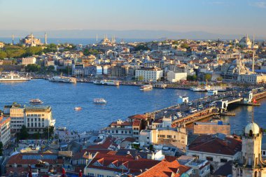 İstanbul 'un hava manzarası, gündüz hindisi. 