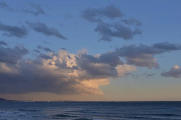 Mar Nubes Cielo Atardecer — Foto de Stock