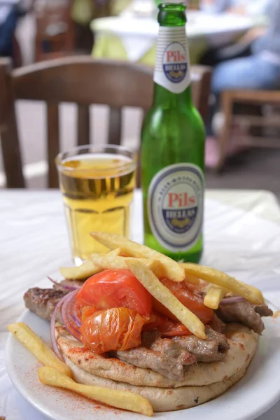 Primer Plano Sabrosa Hamburguesa — Foto de Stock