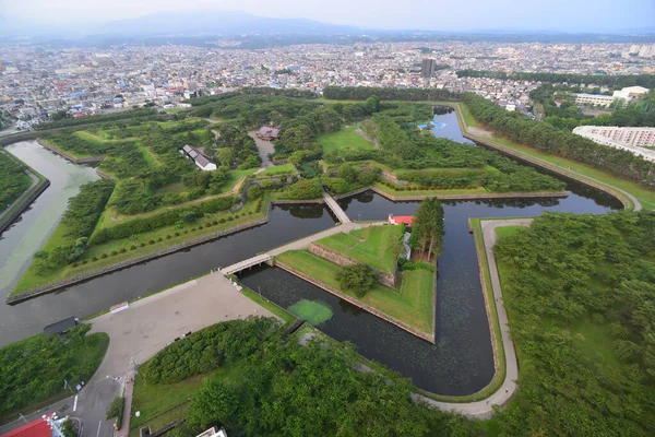 Luchtfoto Van Groen Gebied Buurt Van Stad — Stockfoto