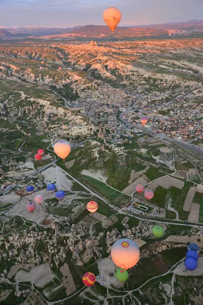 Balony Ogrzane Powietrze Nad Kapadocją Turcja — Zdjęcie stockowe