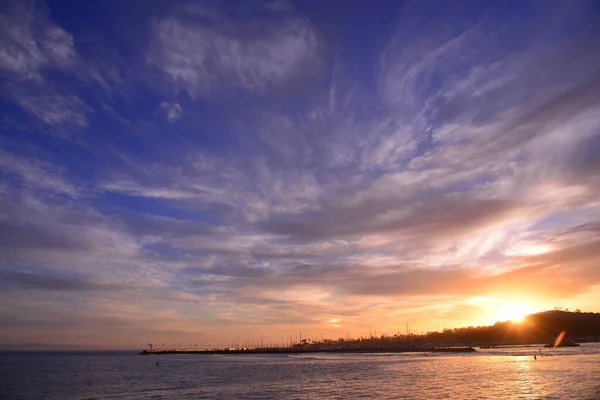 Mar Nubes Cielo Atardecer — Foto de Stock