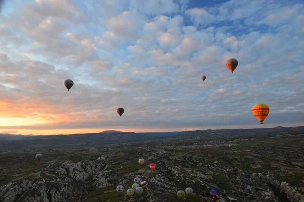 Balony Ogrzane Powietrze Nad Kapadocją Turcja — Zdjęcie stockowe