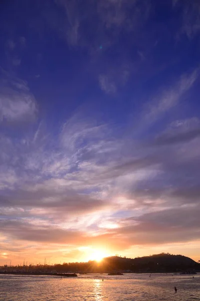 Mar Nubes Cielo Atardecer — Foto de Stock