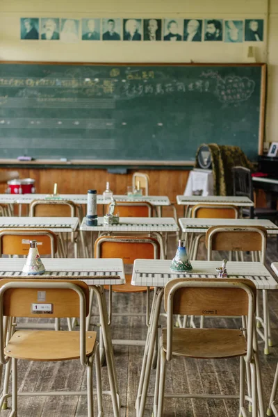 Tables Chairs Asian School — Stock Photo, Image