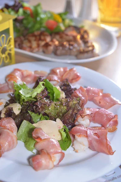 Close Fresh Salad Plate — Stock Photo, Image